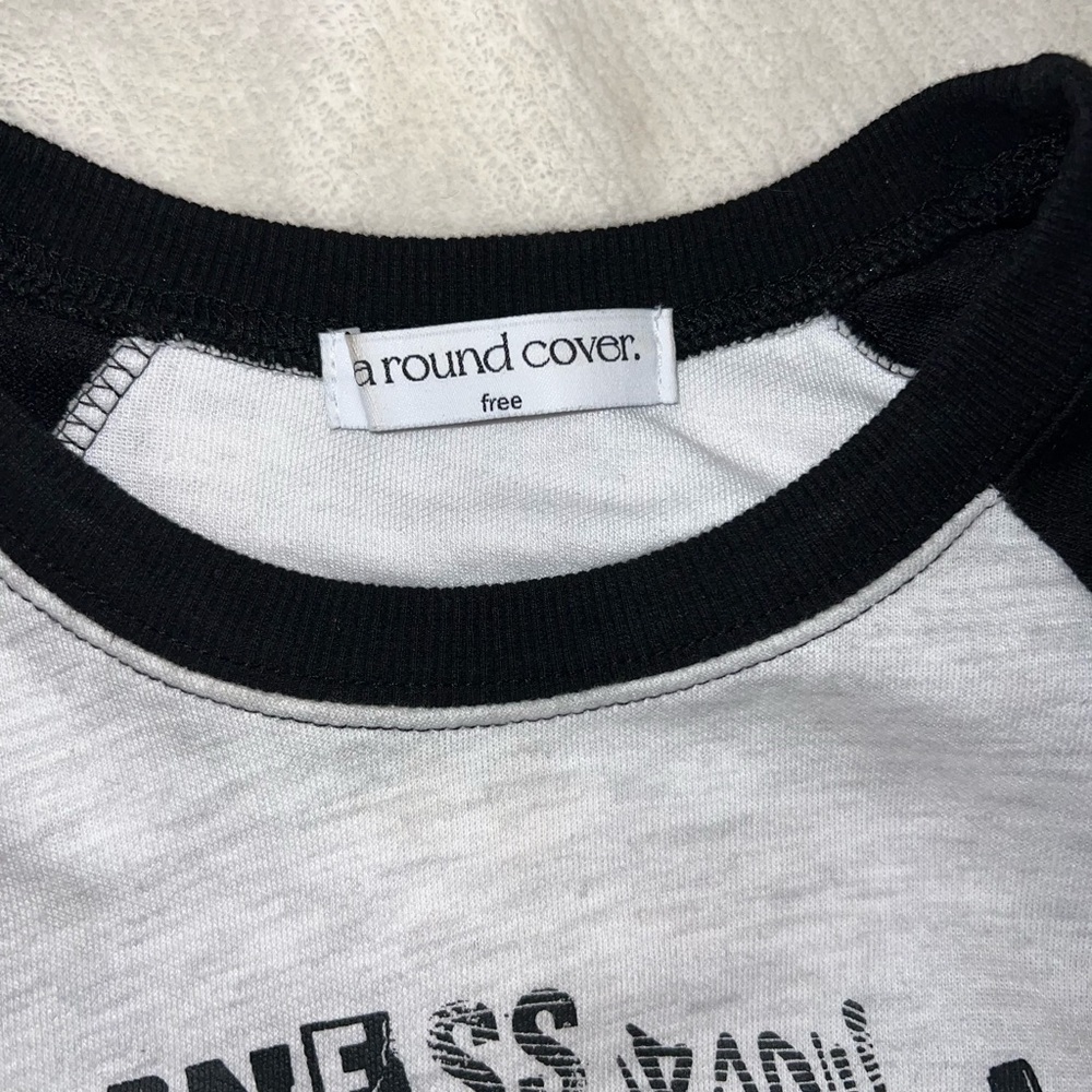 Black and White Graphic Tee by Around Cover